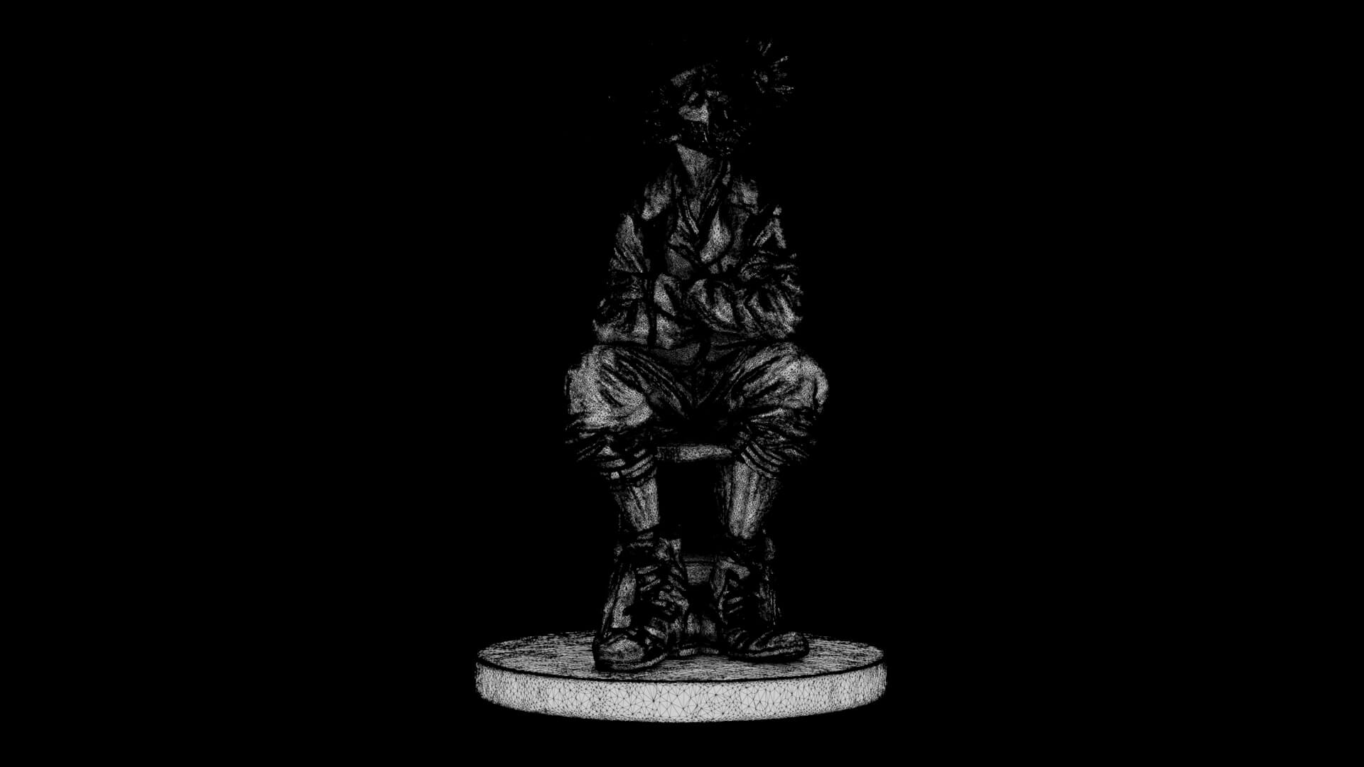 Statue of Vincent van Gogh 3D Model