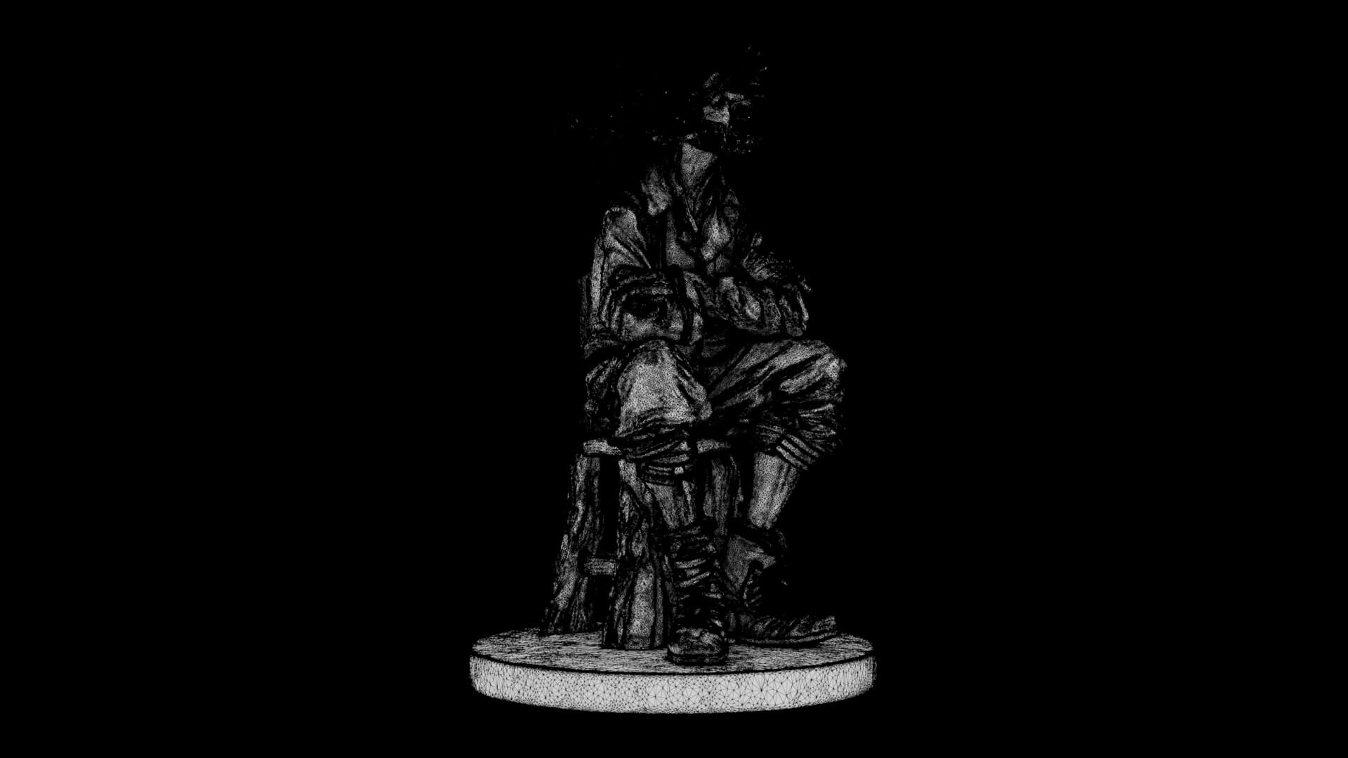 Statue of Vincent van Gogh 3D Model