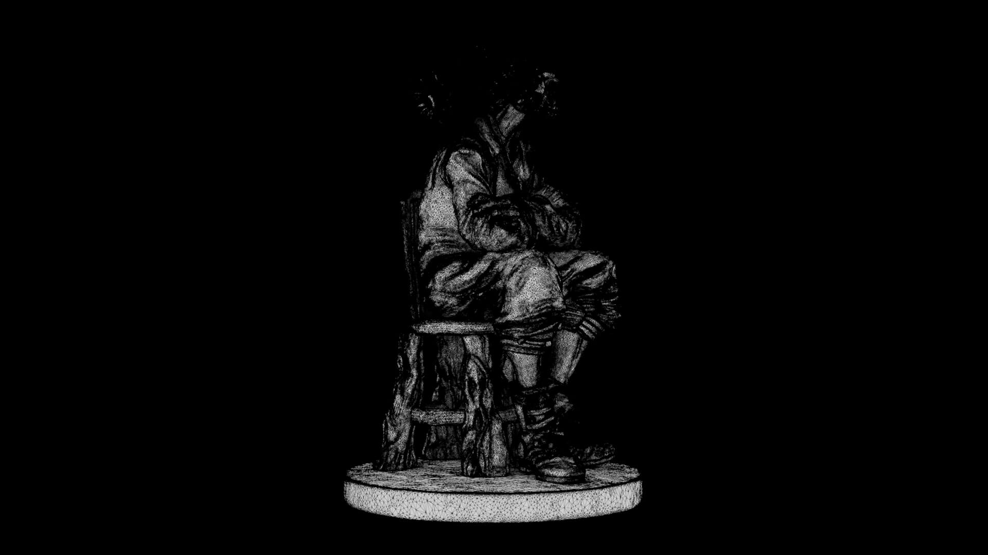 Statue of Vincent van Gogh 3D Model