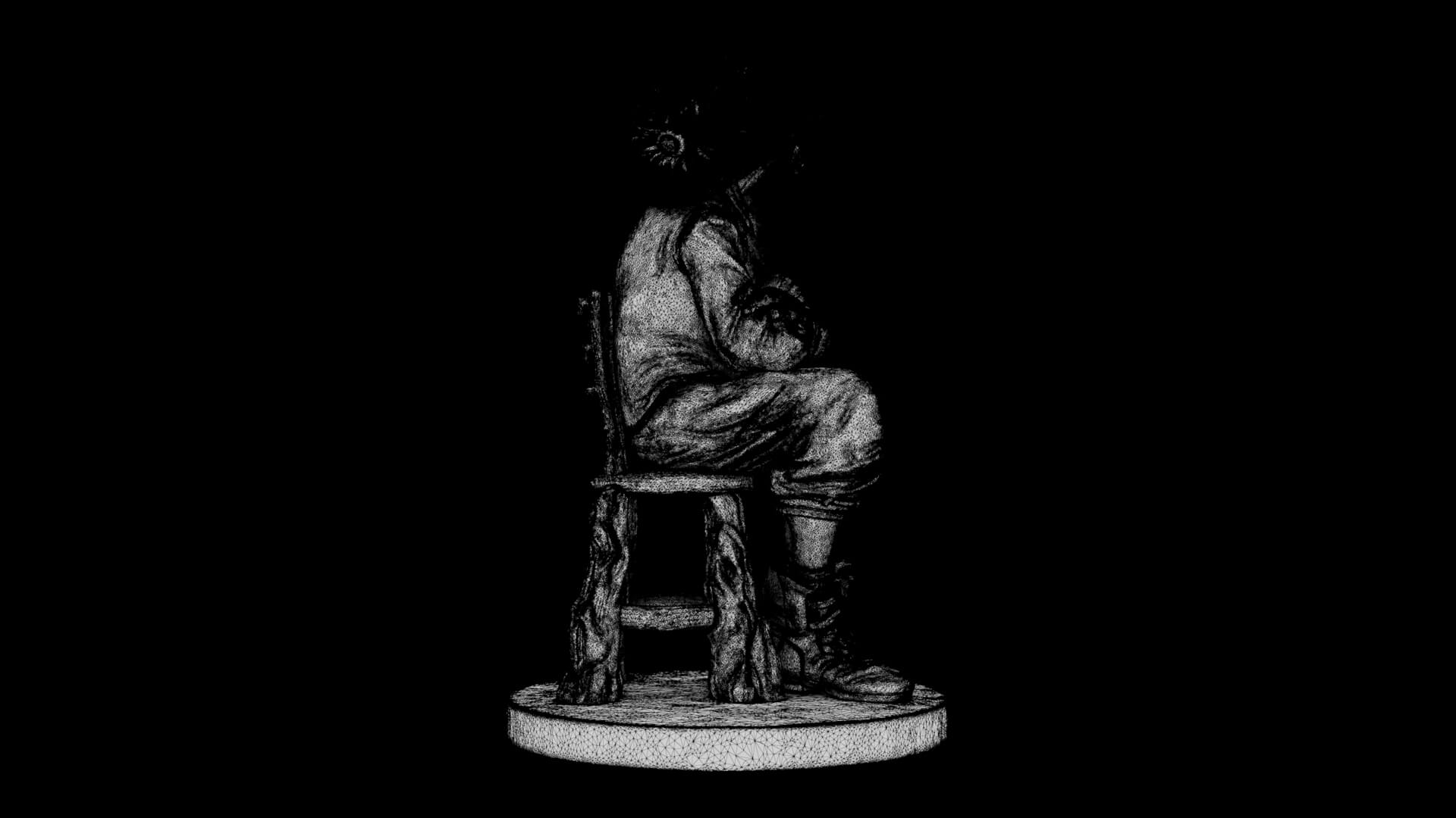 Statue of Vincent van Gogh 3D Model