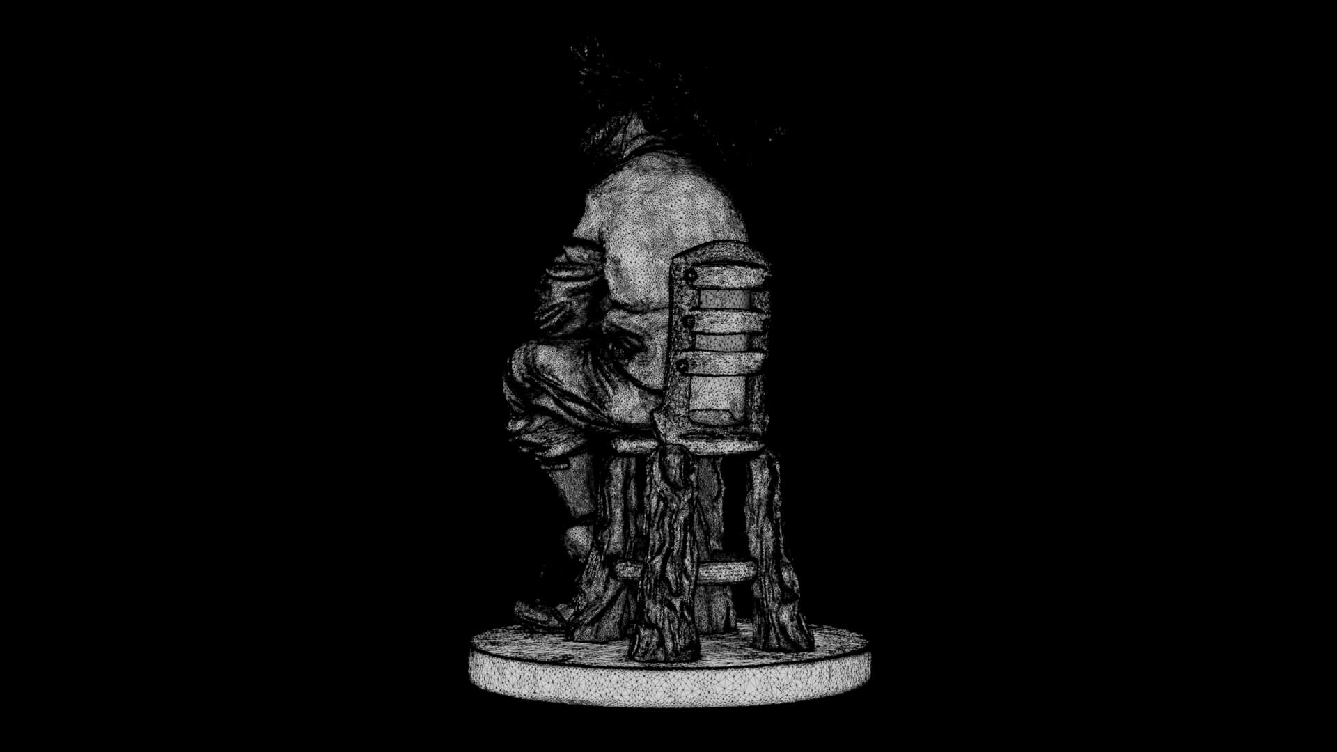 Statue of Vincent van Gogh 3D Model