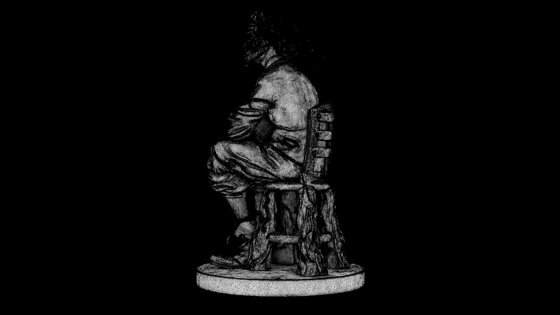 Statue of Vincent van Gogh 3D Model