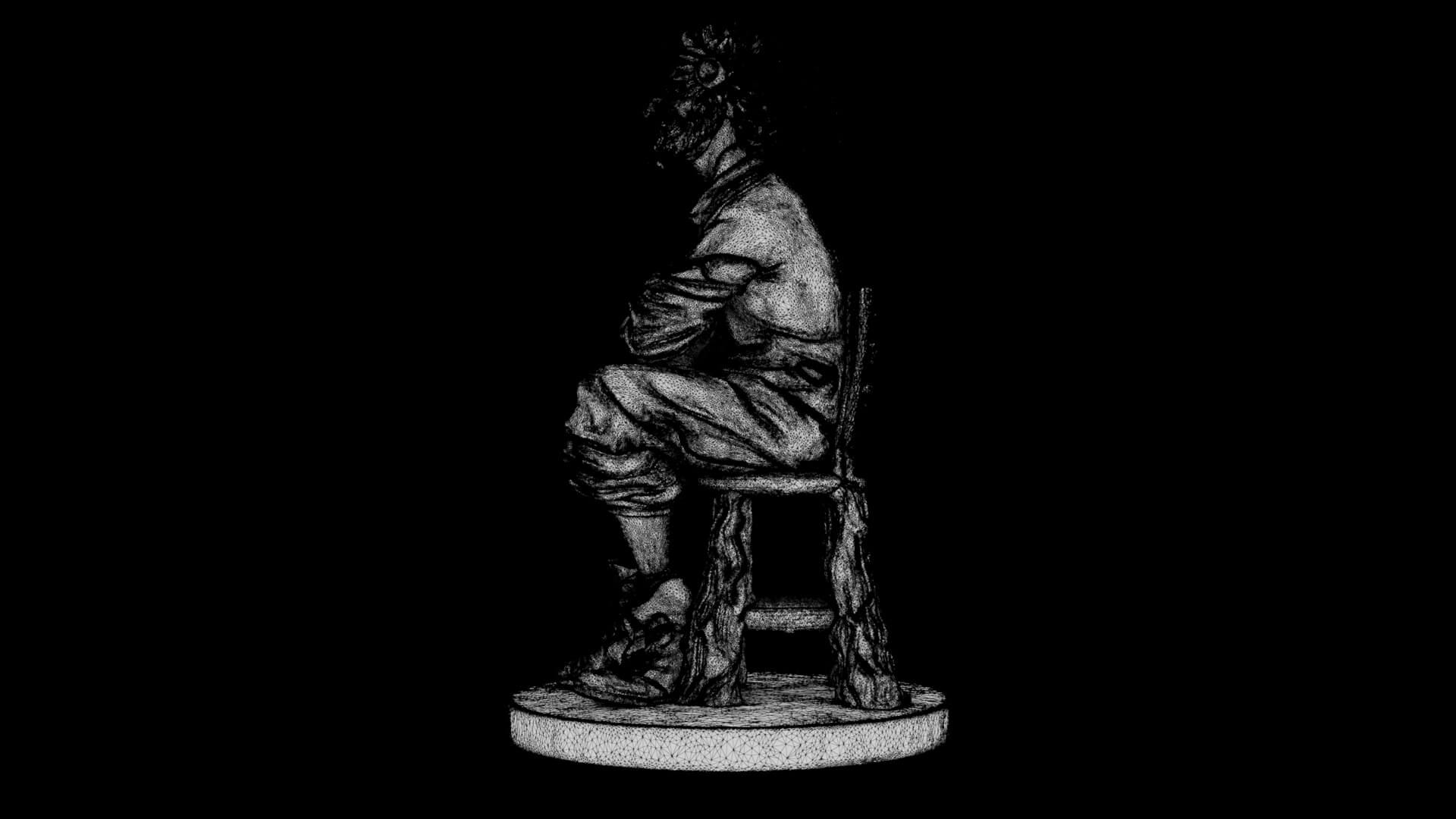 Statue of Vincent van Gogh 3D Model