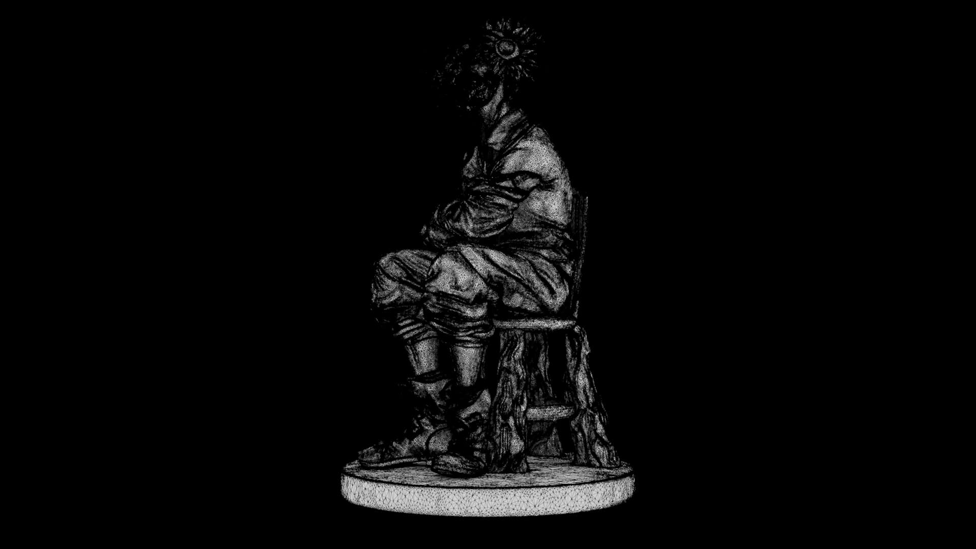 Statue of Vincent van Gogh 3D Model