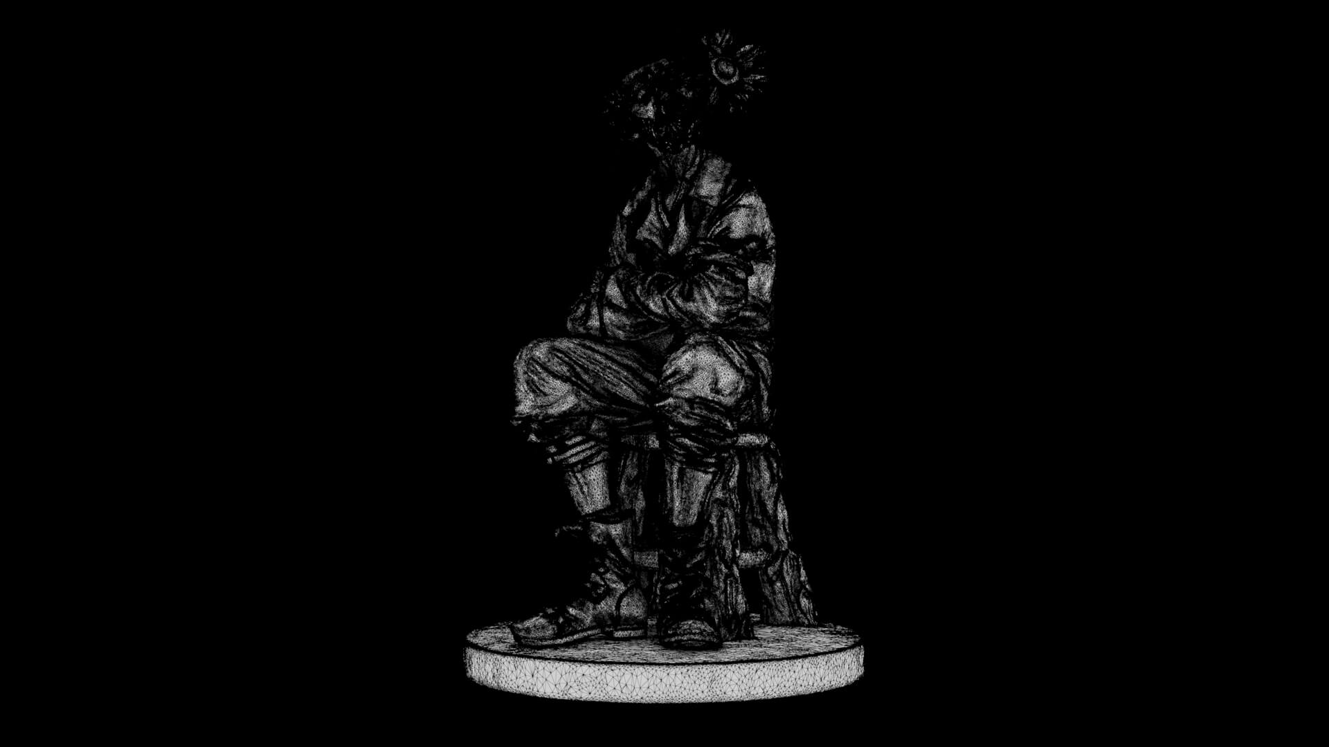 Statue of Vincent van Gogh 3D Model