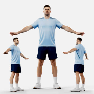 Tennis Player 3D Model