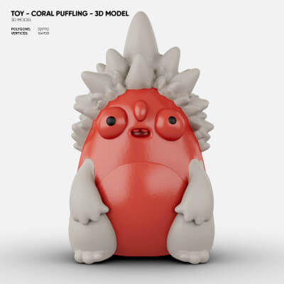 Toy - Coral Puffling - 3D Model