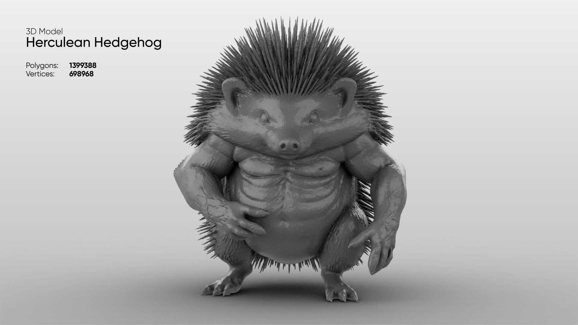 Toy - Herculean Hedgehog 3D Model