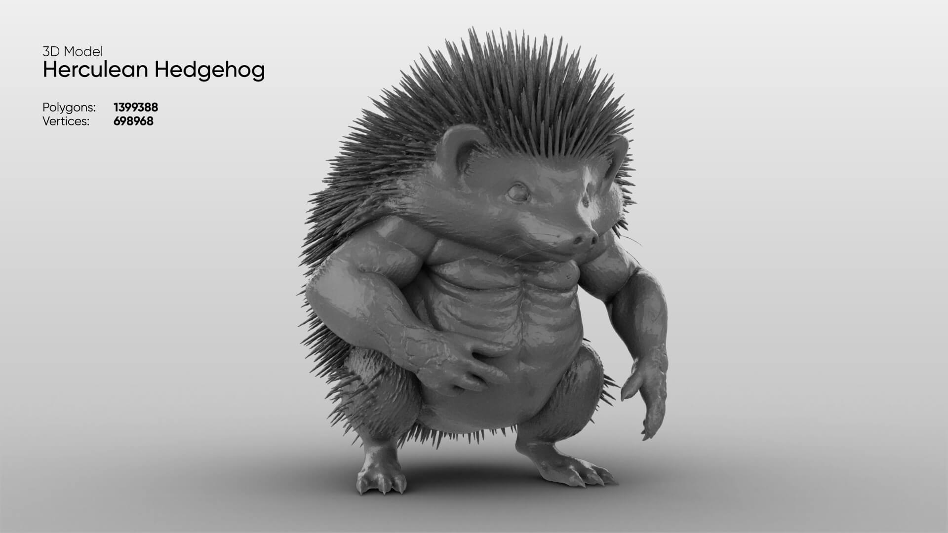 Toy - Herculean Hedgehog 3D Model