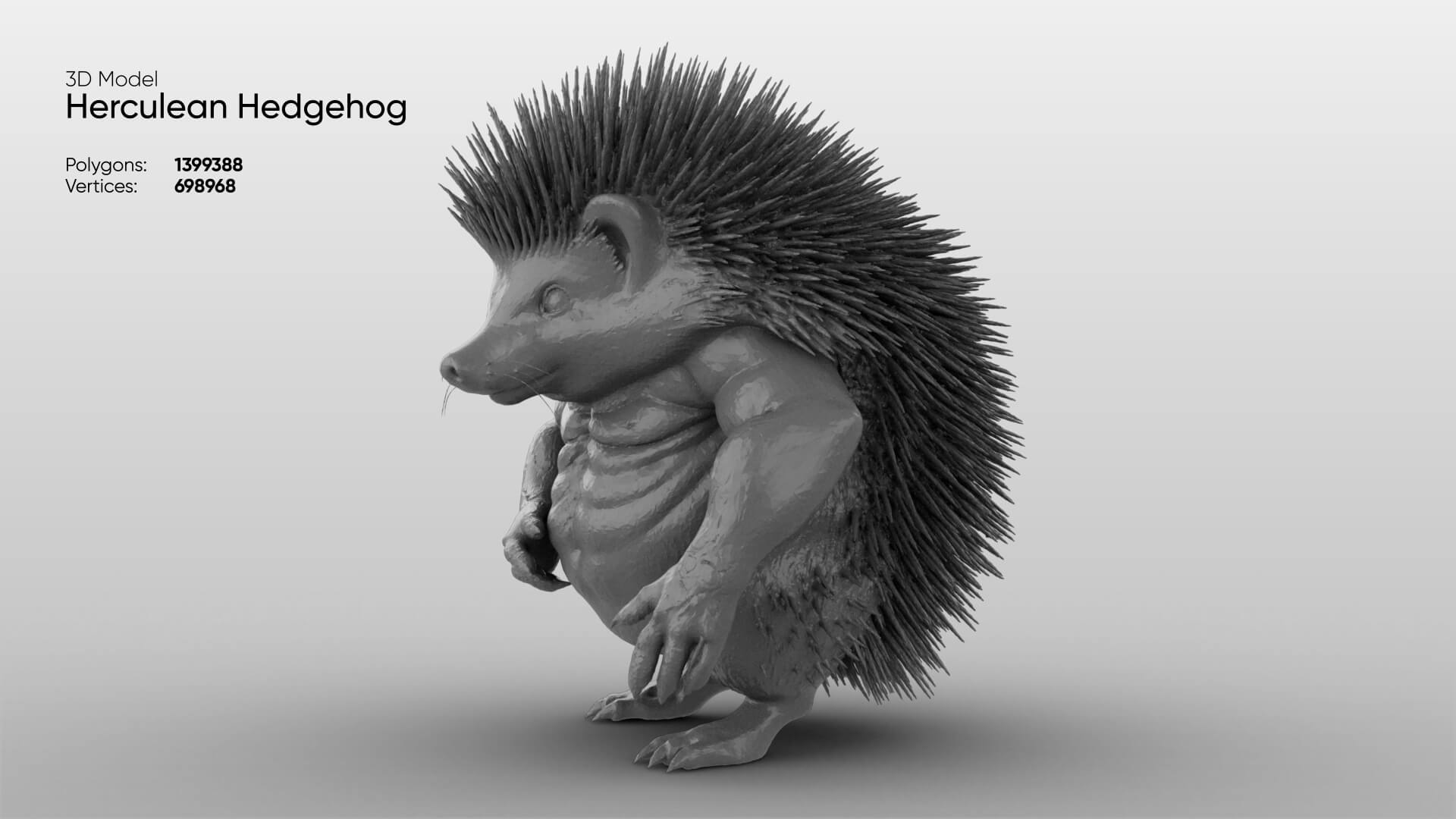 Toy - Herculean Hedgehog 3D Model