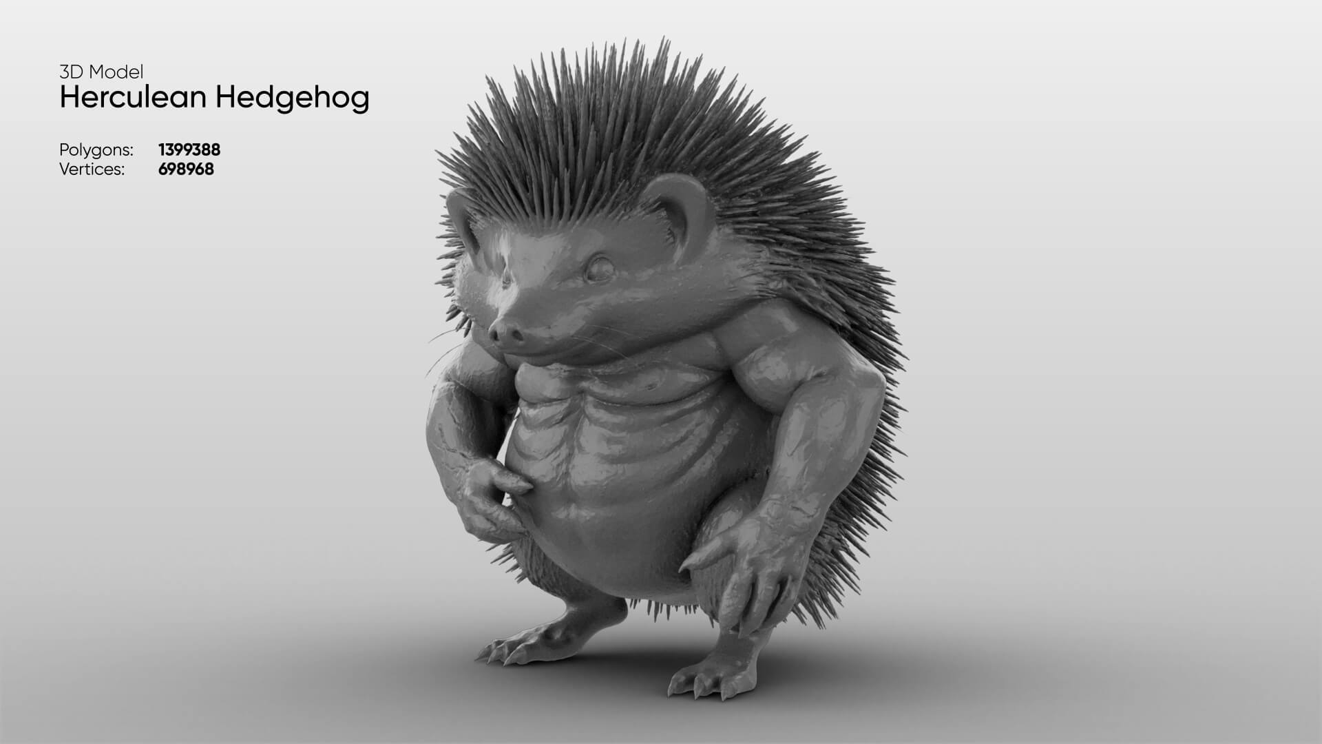 Toy - Herculean Hedgehog 3D Model