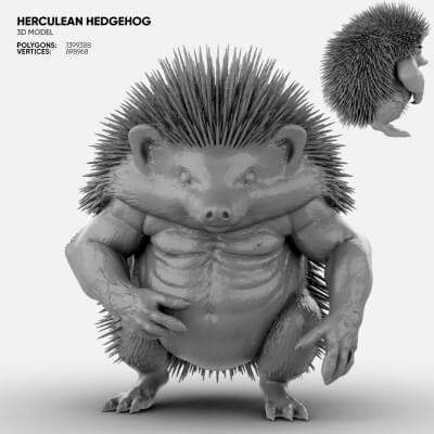 Toy - Herculean Hedgehog 3D Model