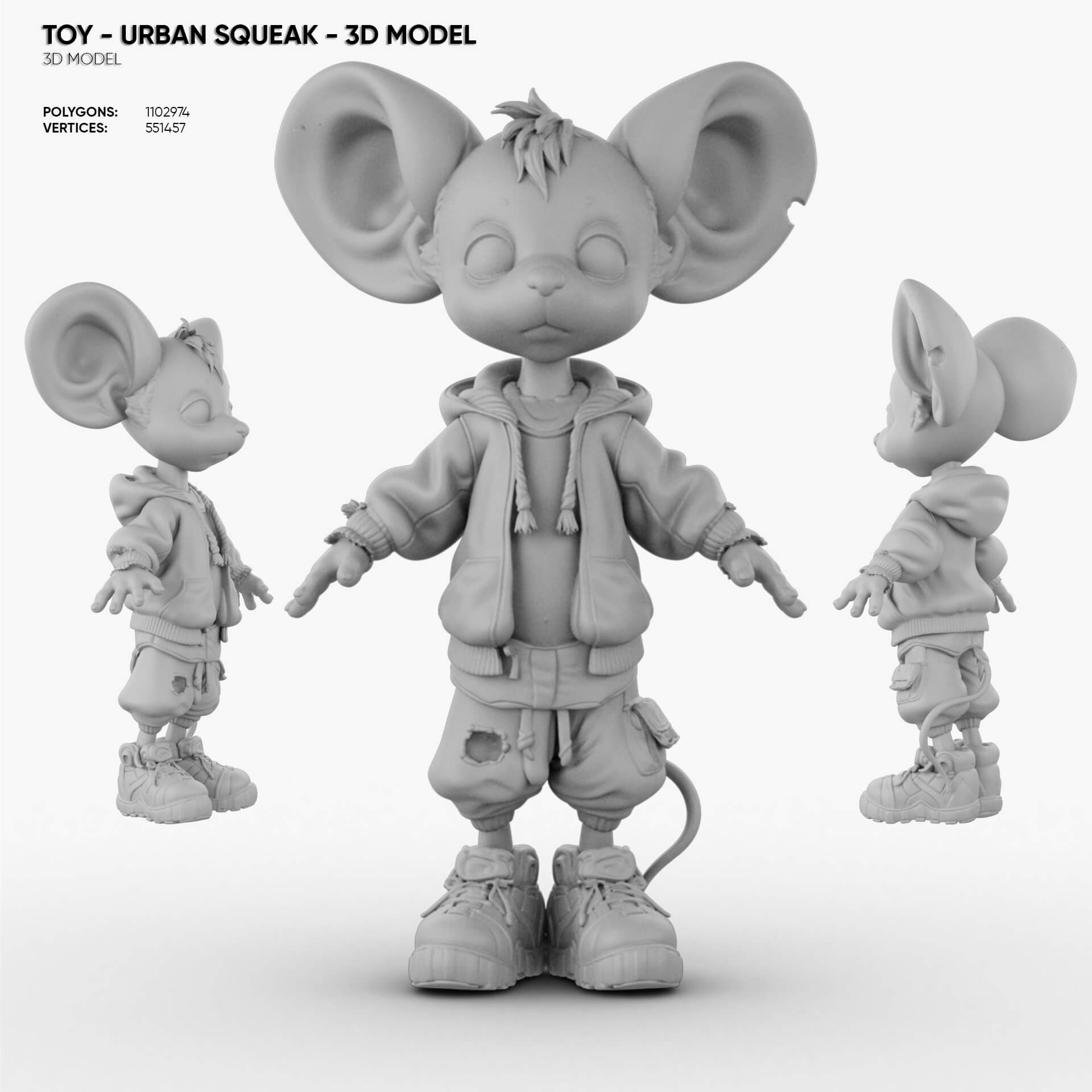 Toy - Urban Squeak - 3D Model 3D Model