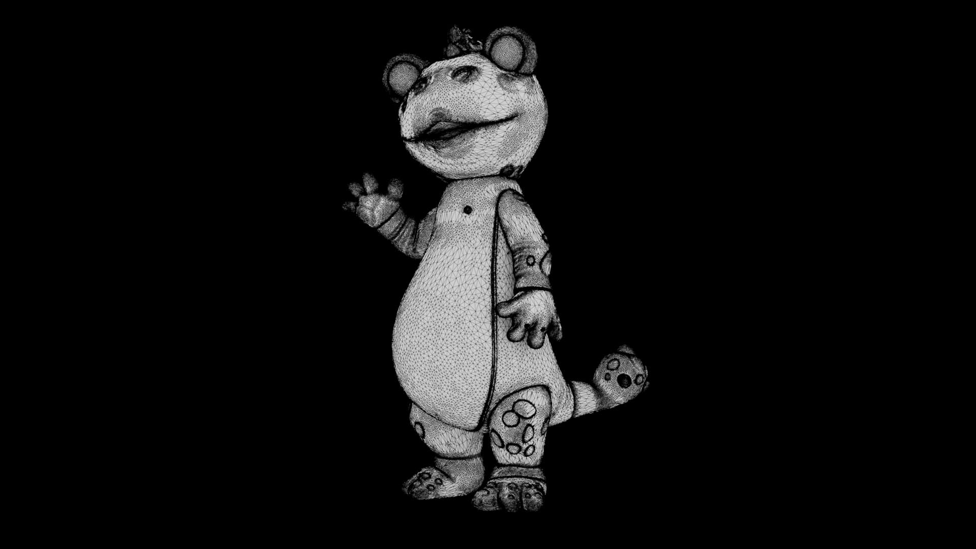 Toy - Waving Gecko - 3D Model 3D Model