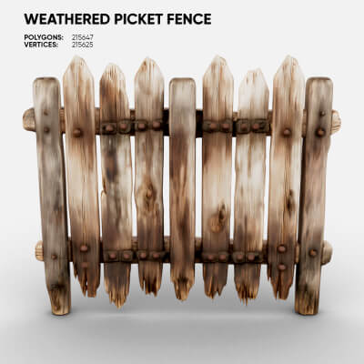 Weathered Picket Fence
