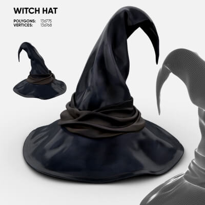Witch Hat 3D Model