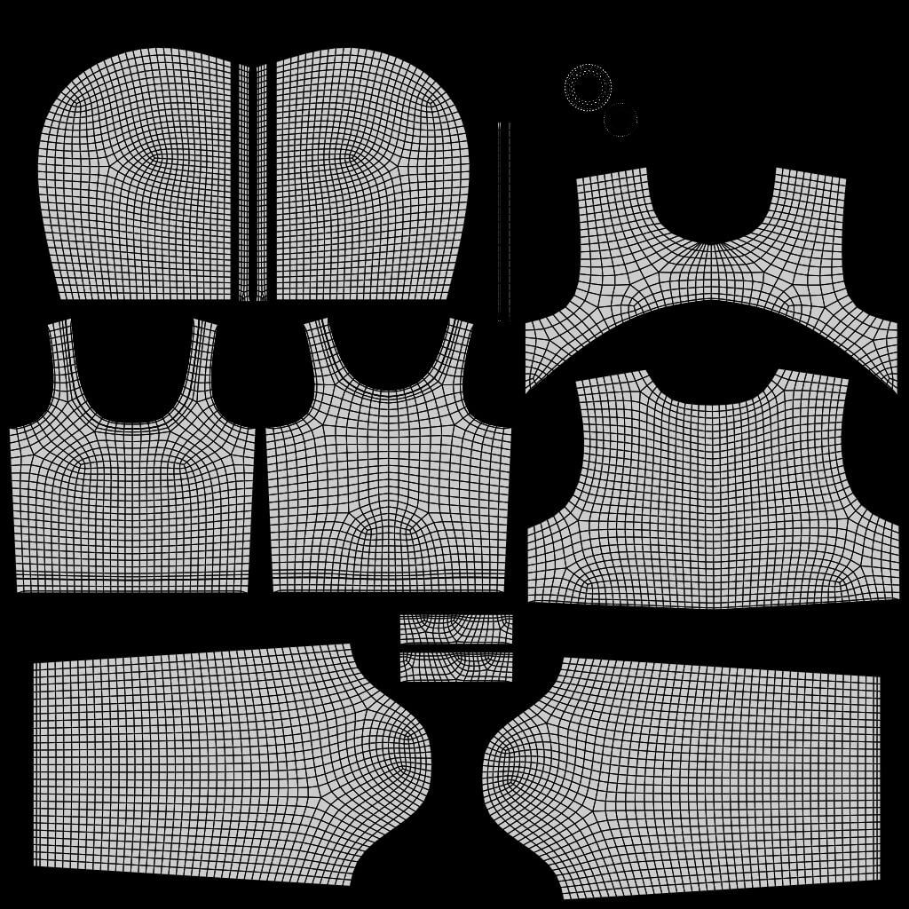Cropped Hoodie Sweatshirt &amp Tank Top - Female Sweater 3D Model
