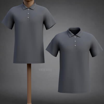Formal Polo Shirt with Collar - Male Short Sleeve T-Shirt