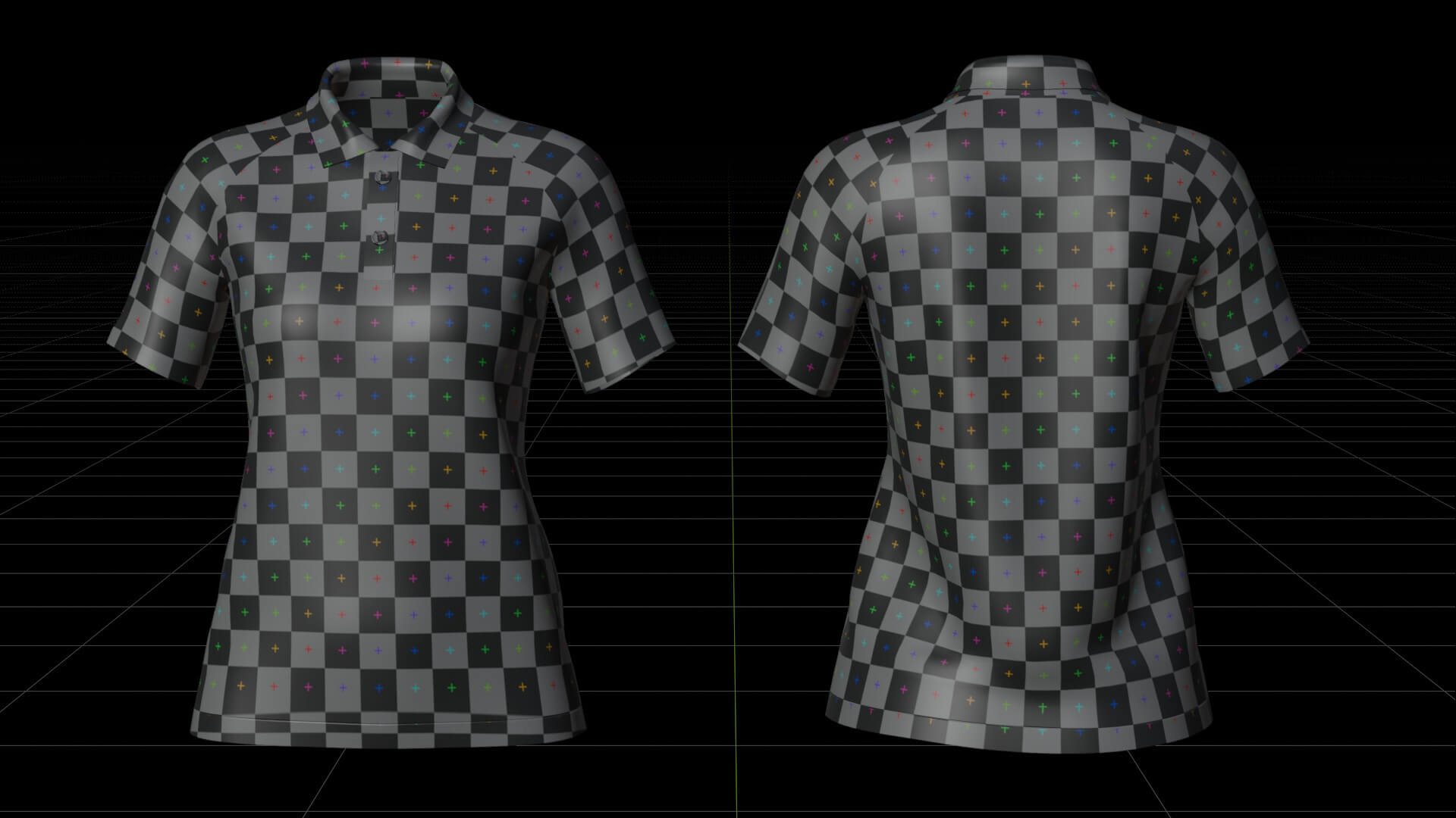 Formal Polo Shirt with Collar - Women&rsquos Short-Sleeve T-Shirt 3D Model