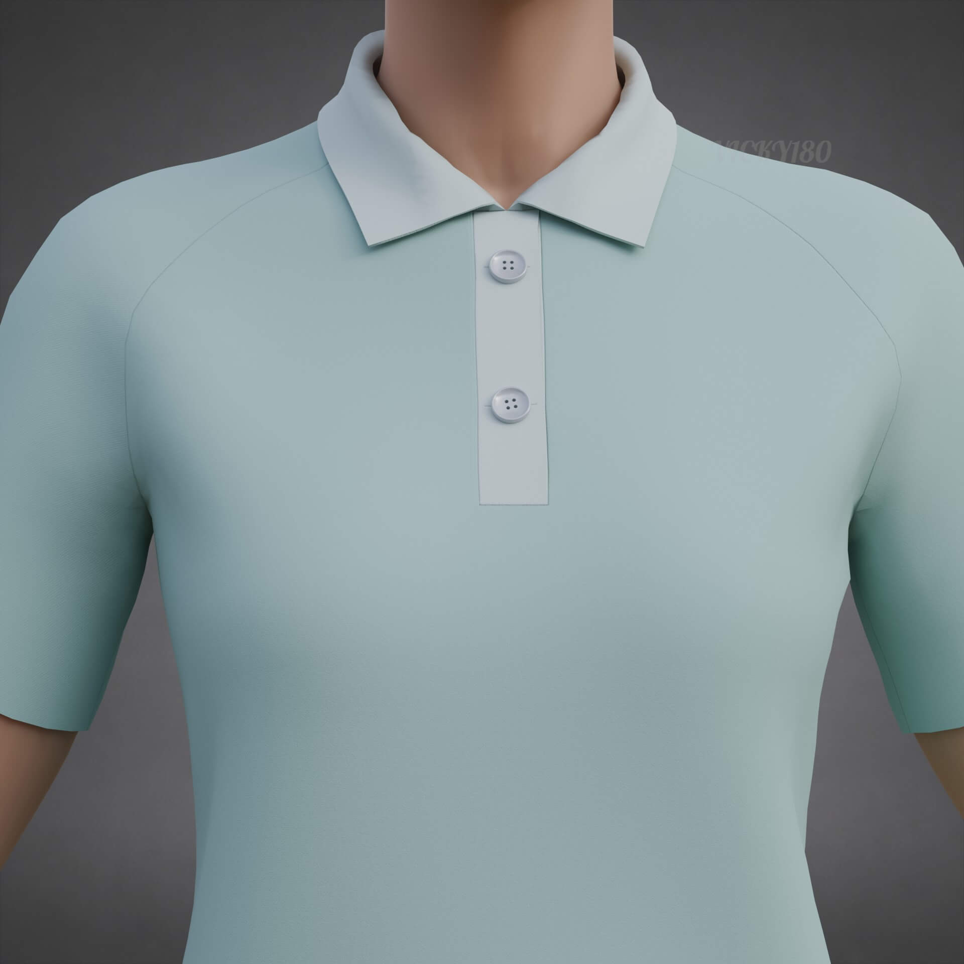 Formal Polo Shirt with Collar - Women&rsquos Short-Sleeve T-Shirt 3D Model