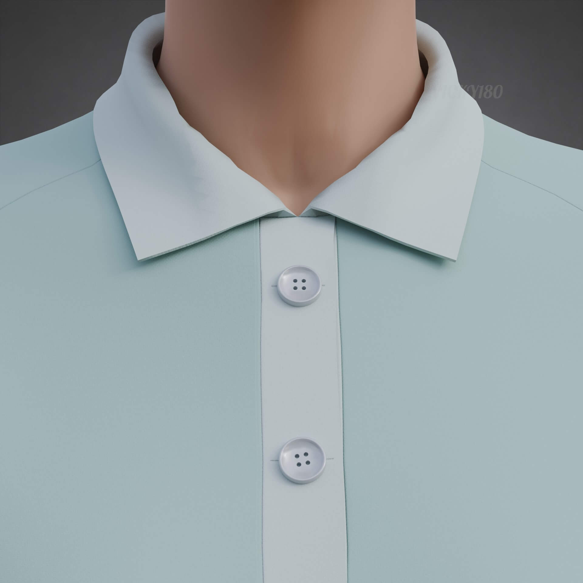 Formal Polo Shirt with Collar - Women&rsquos Short-Sleeve T-Shirt 3D Model