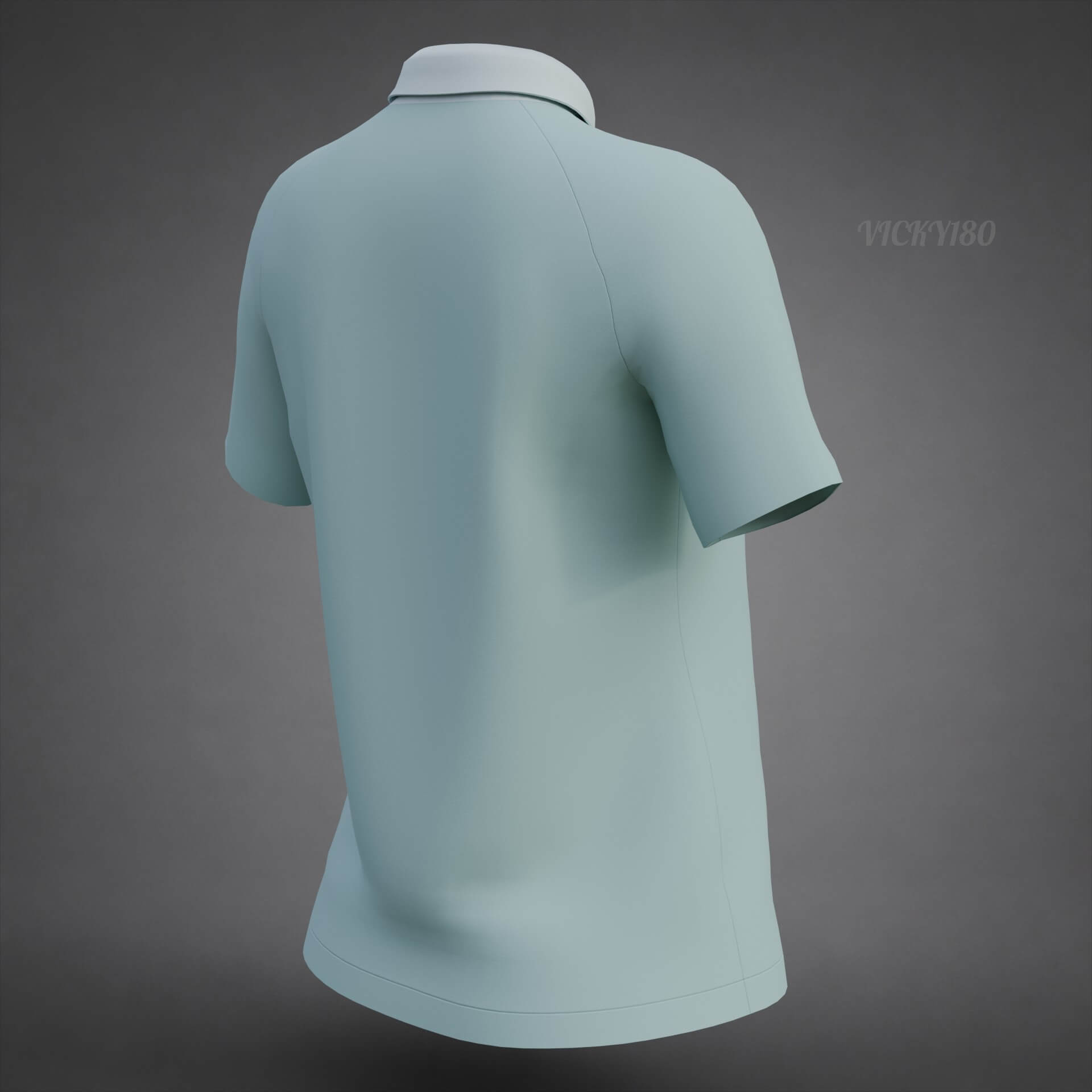 Formal Polo Shirt with Collar - Women&rsquos Short-Sleeve T-Shirt 3D Model