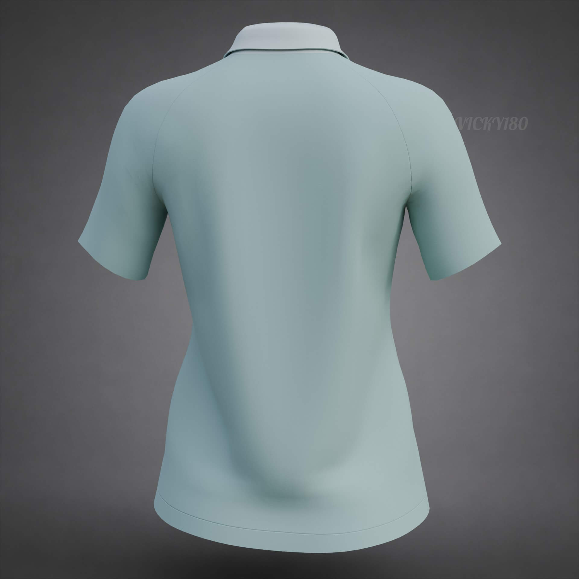 Formal Polo Shirt with Collar - Women&rsquos Short-Sleeve T-Shirt 3D Model