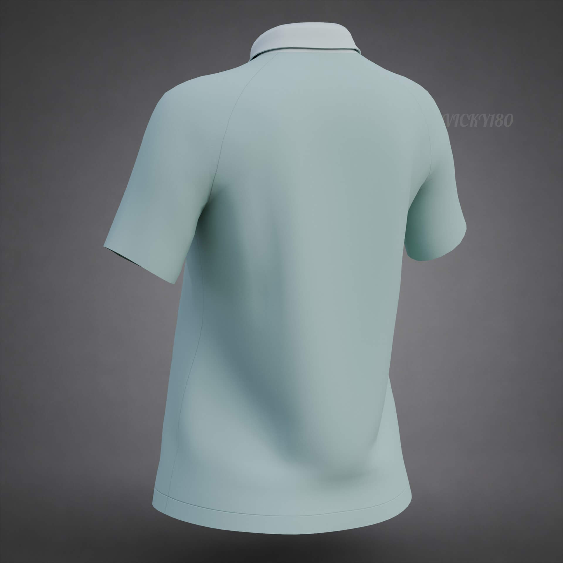 Formal Polo Shirt with Collar - Women&rsquos Short-Sleeve T-Shirt 3D Model