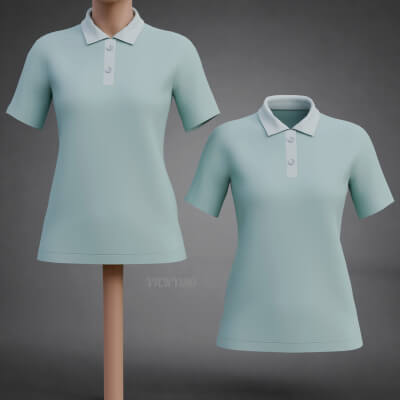Formal Polo Shirt with Collar - Women&rsquo;s Short-Sleeve T-Shirt