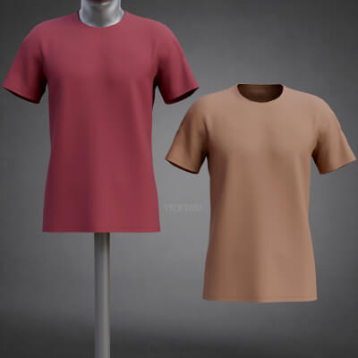 Men’s Low-Poly T-Shirt | 2 Color Variations 3D Clothing