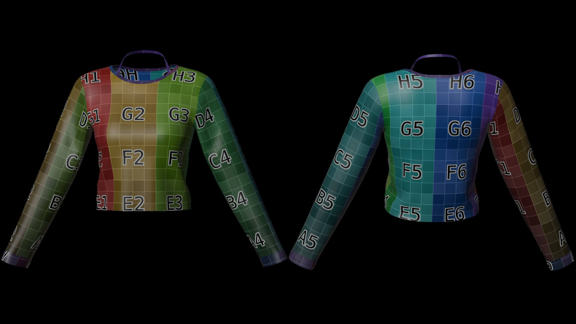 Mesh Fishnet Crop Top and Bikini Bra Clothing 3D Model