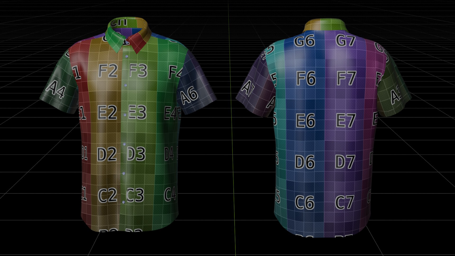 Plaid Short-Sleeve Formal Shirt - Male Check Dress Shirt 3D Model