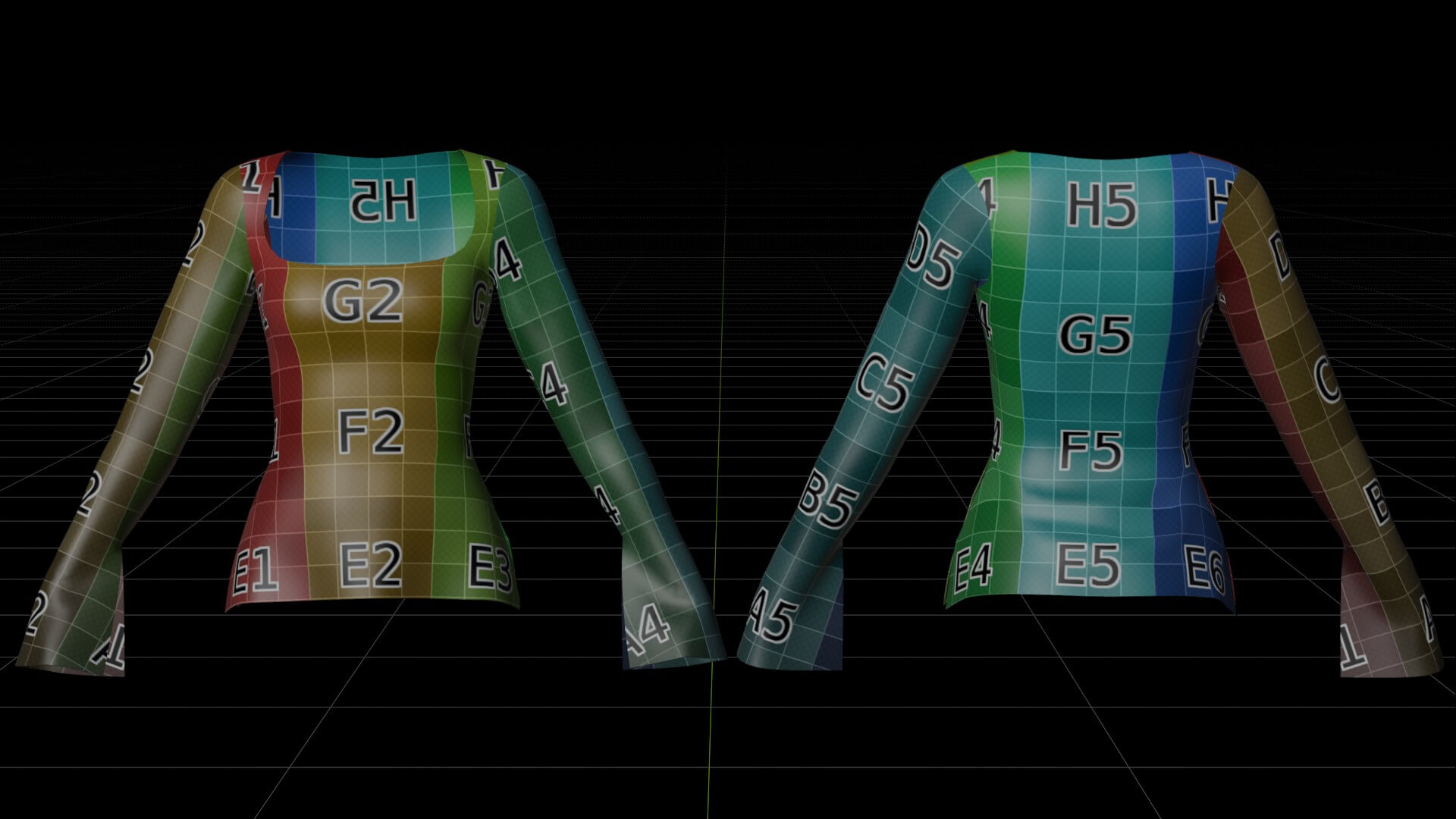 Square-Neck Blouse Flared Female Shirt 3D Model