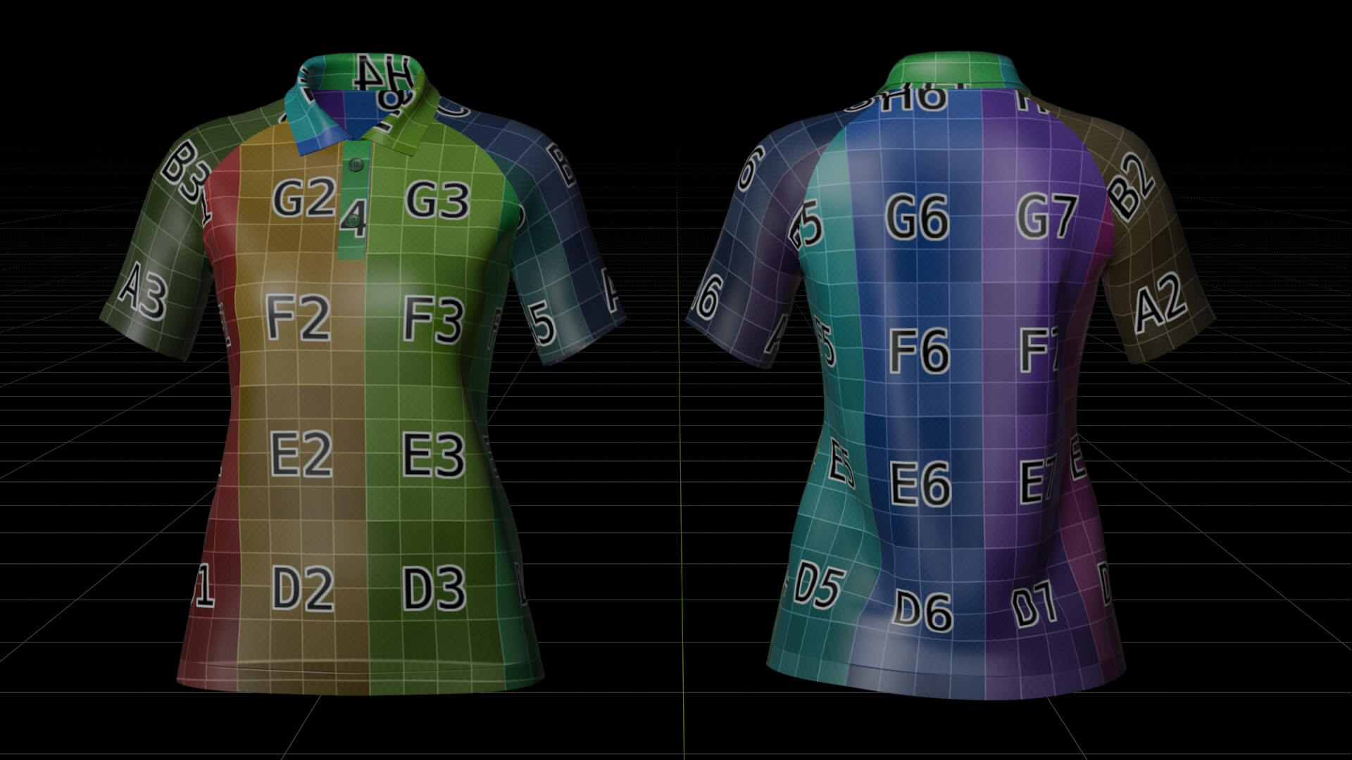Women&rsquos Short-Sleeve Polo Shirt with Collar - Raglan T-Shirt 3D Model