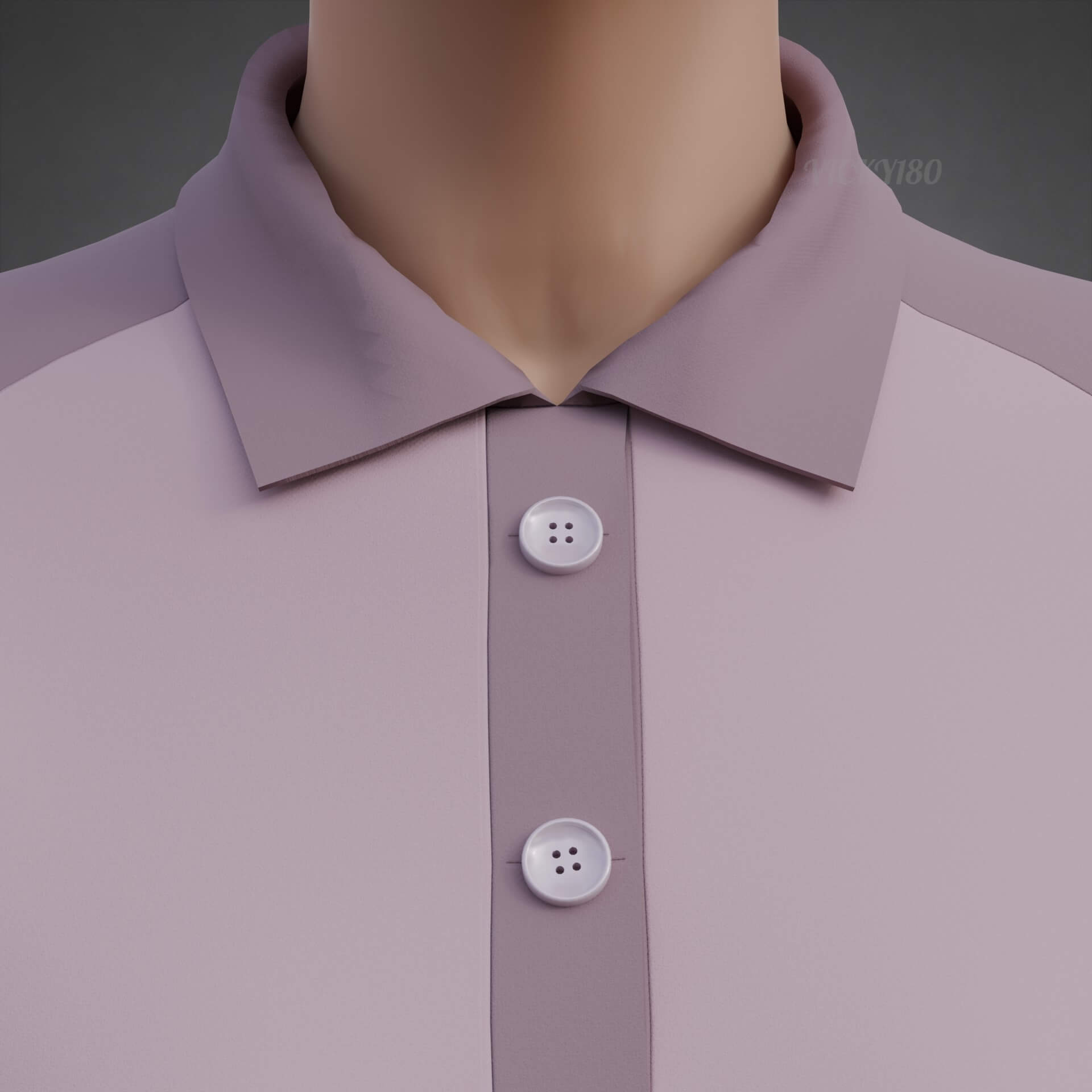 Women&rsquos Short-Sleeve Polo Shirt with Collar - Raglan T-Shirt 3D Model