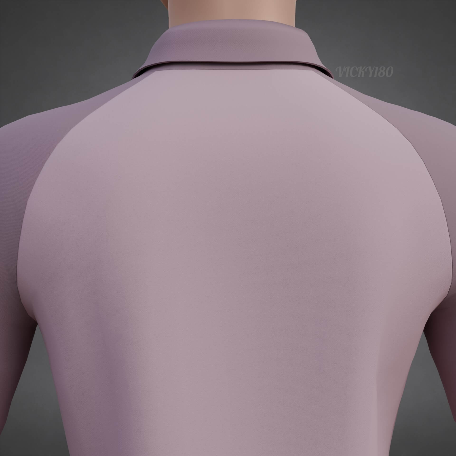 Women&rsquos Short-Sleeve Polo Shirt with Collar - Raglan T-Shirt 3D Model