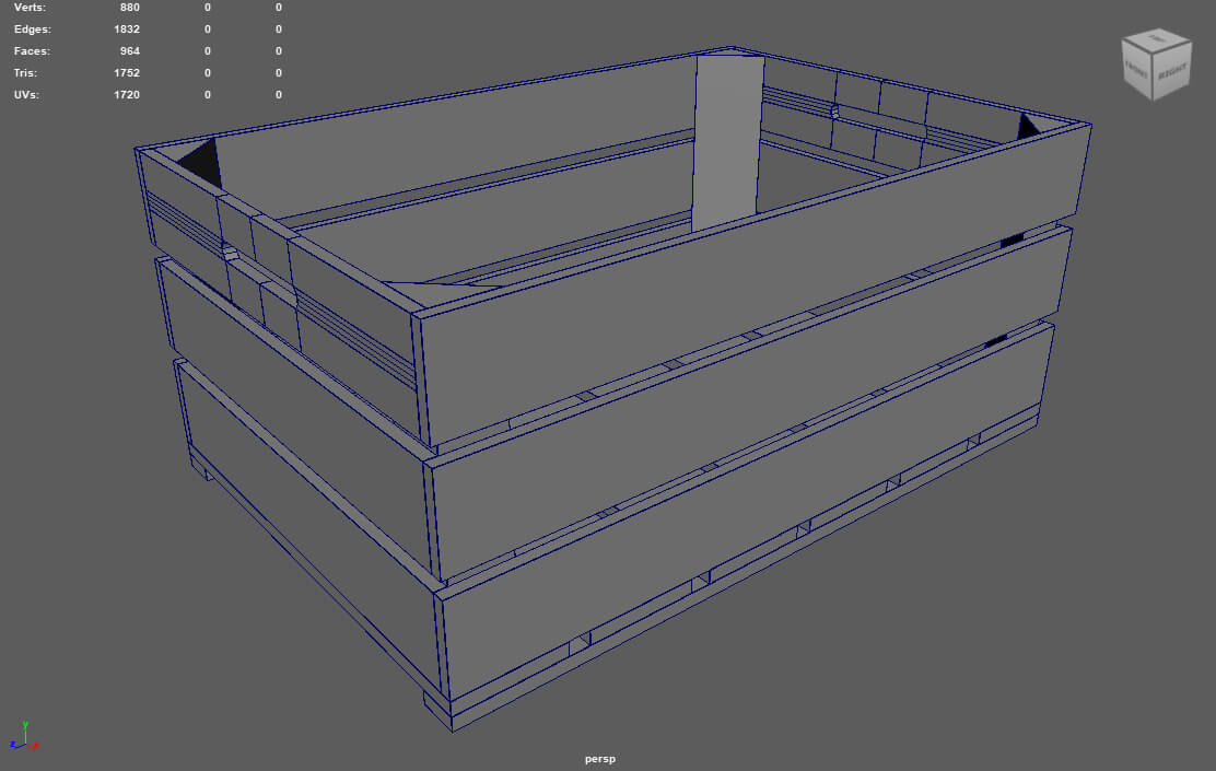 Fruit Box 01 3D Model