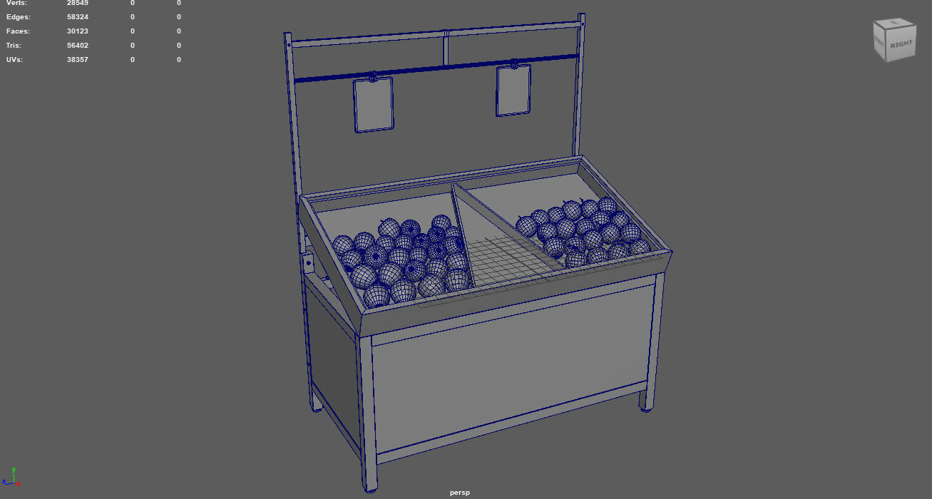 Fruit Stand 01 3D Model