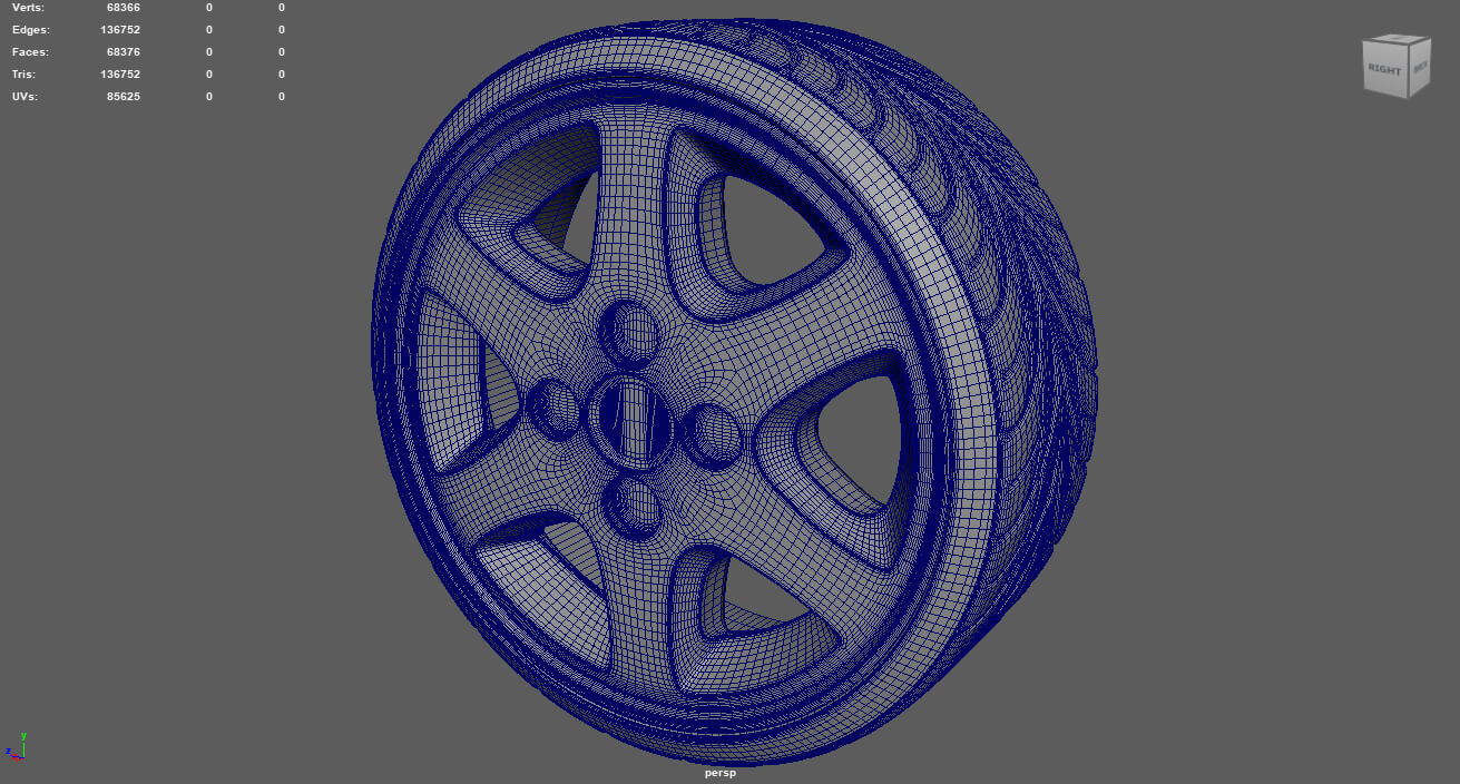 Wheel Car 09 3D Model