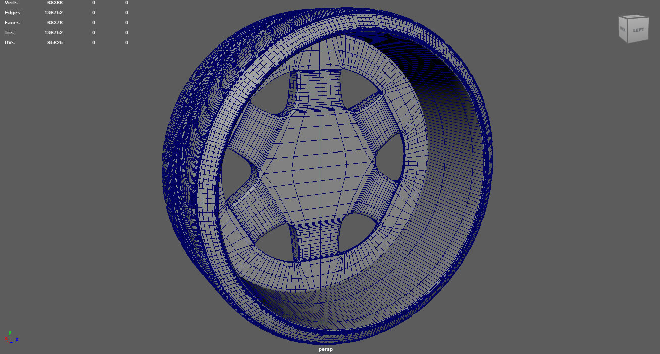 Wheel Car 09 3D Model