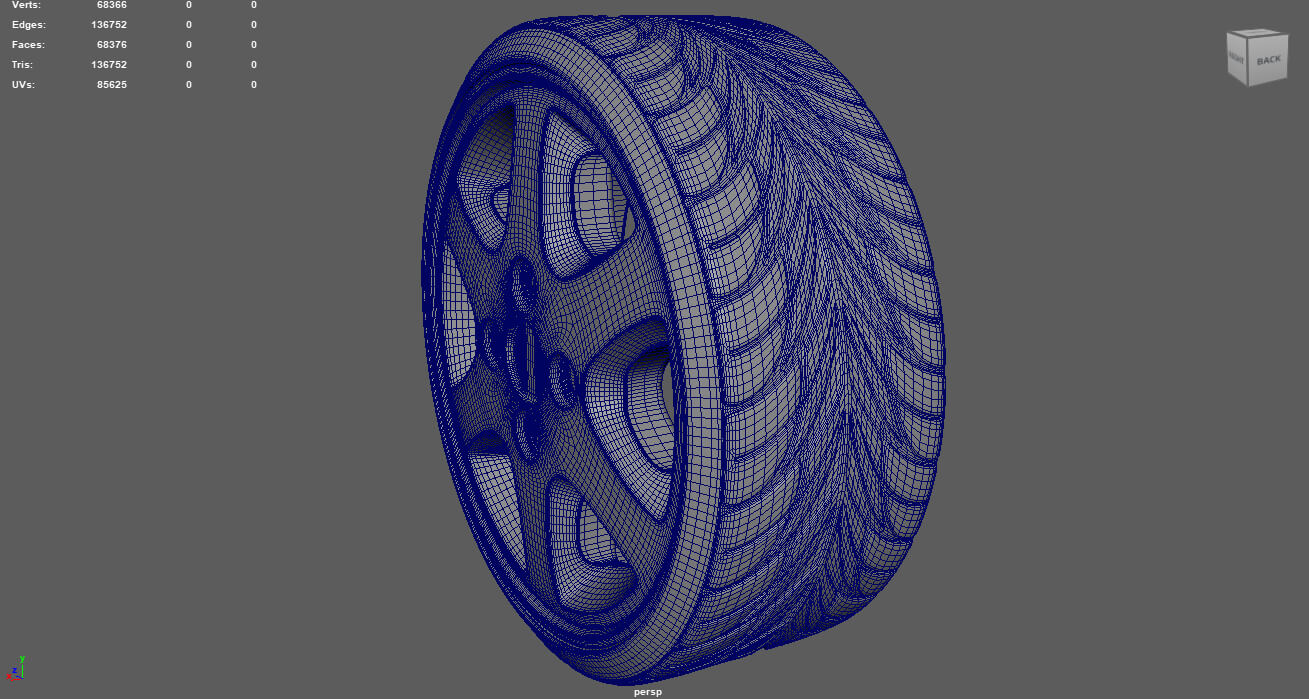 Wheel Car 09 3D Model