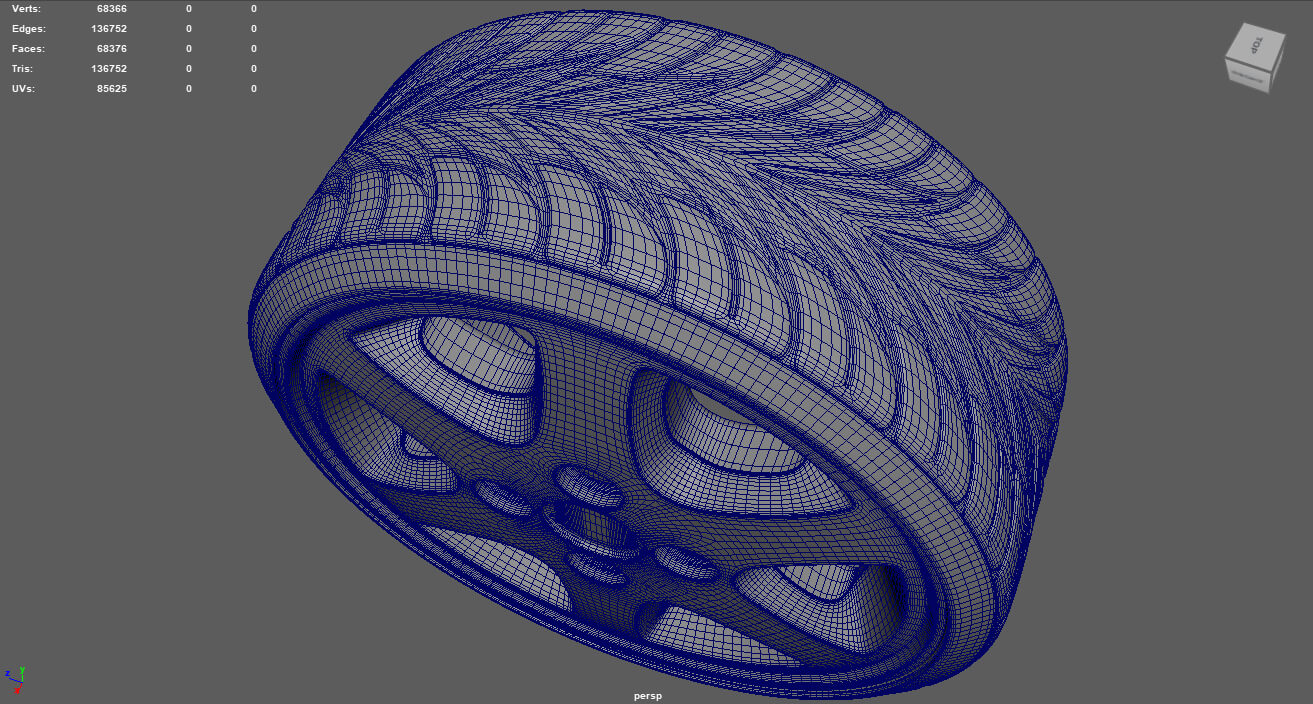 Wheel Car 09 3D Model