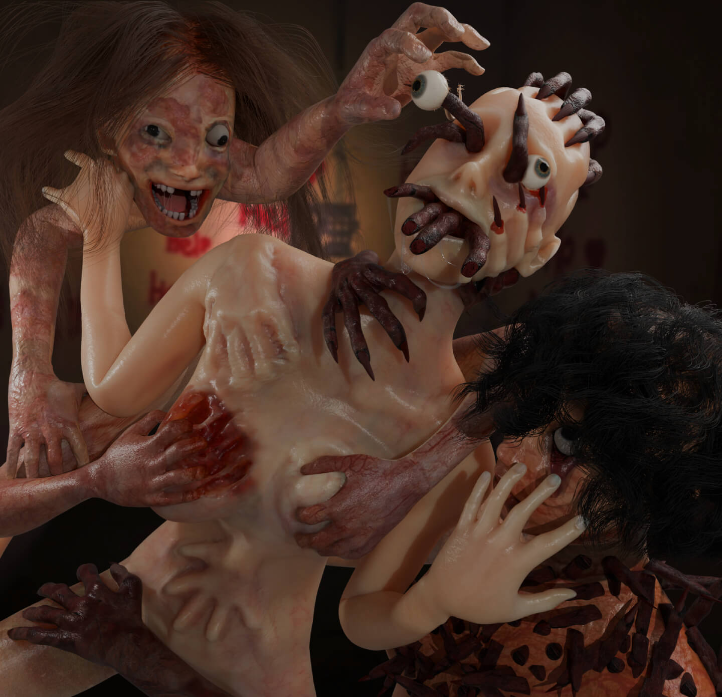 Many Hands 3D Render, Digital Artwork by VipRealm