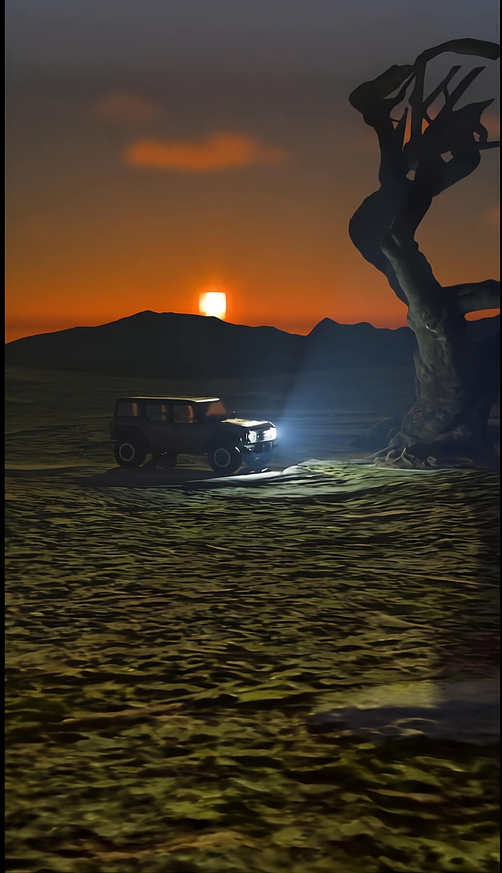 Sunset Road Trip 3D Render, Digital Artwork by VipRealm