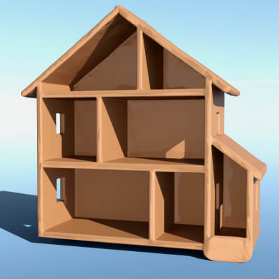 Low Poly House Daz Content