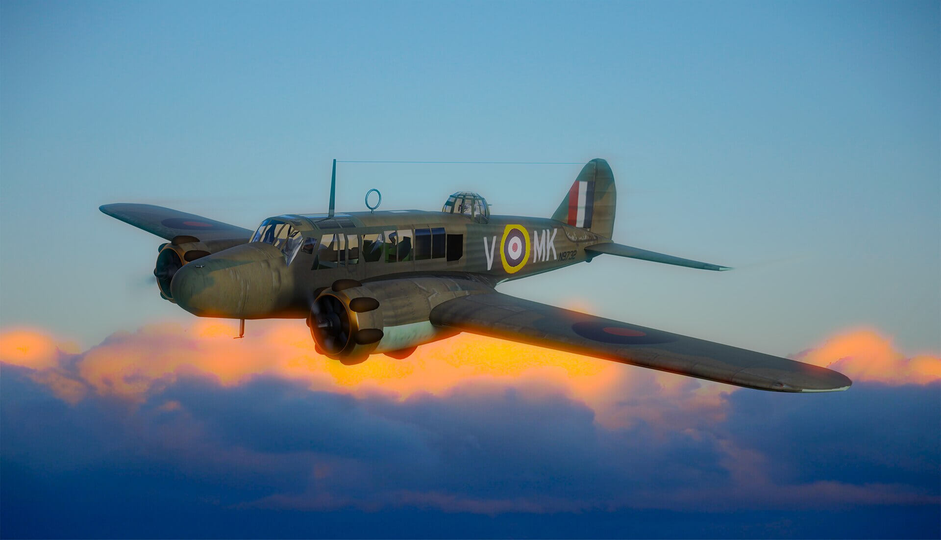 Avro Anson 3D Render, Digital Artwork by Voxxa