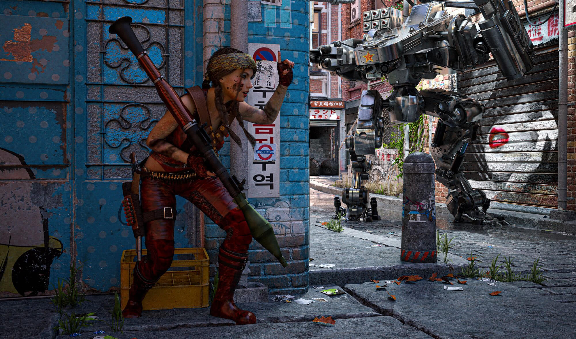 THE UPRISING HAS STARTED 3D Render, Digital Artwork by Voxxa