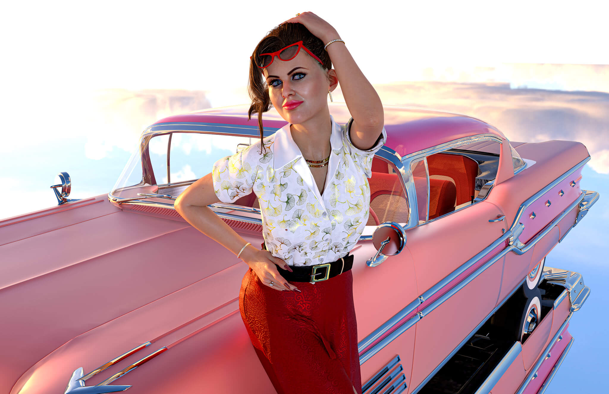 VINTAGE BABE 3D Render, Digital Artwork by Voxxa