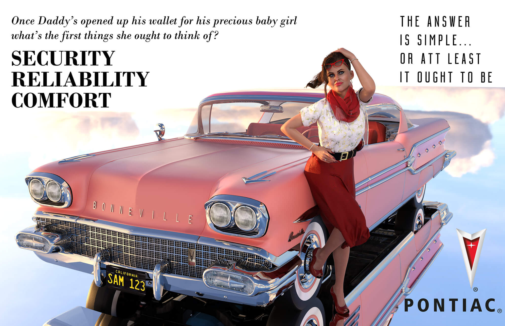 VINTAGE BABE 3D Render, Digital Artwork by Voxxa