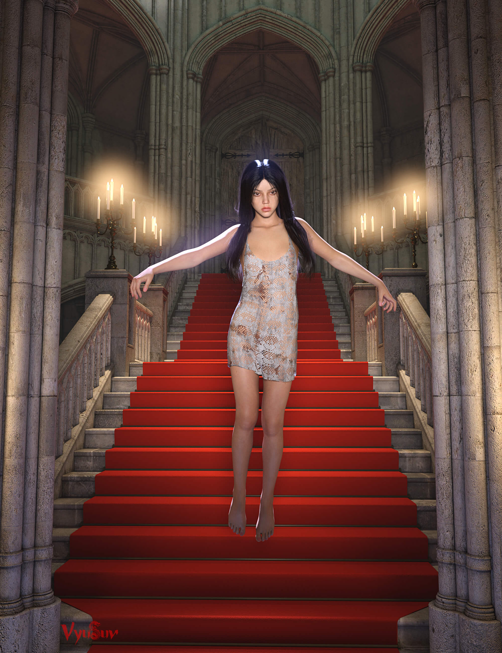Sleepwalker 3D Render, Digital Artwork by Vyusur